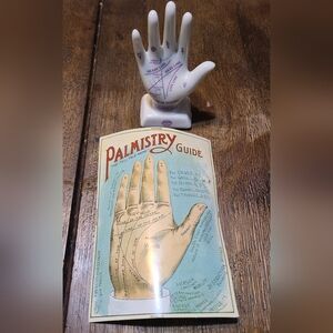Palmistry Hand Figurine with Guide
